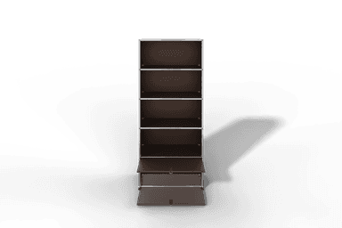 USM Haller Regal 750 mit 2 Klapptüren und 3 offenen Fächern Produktbild