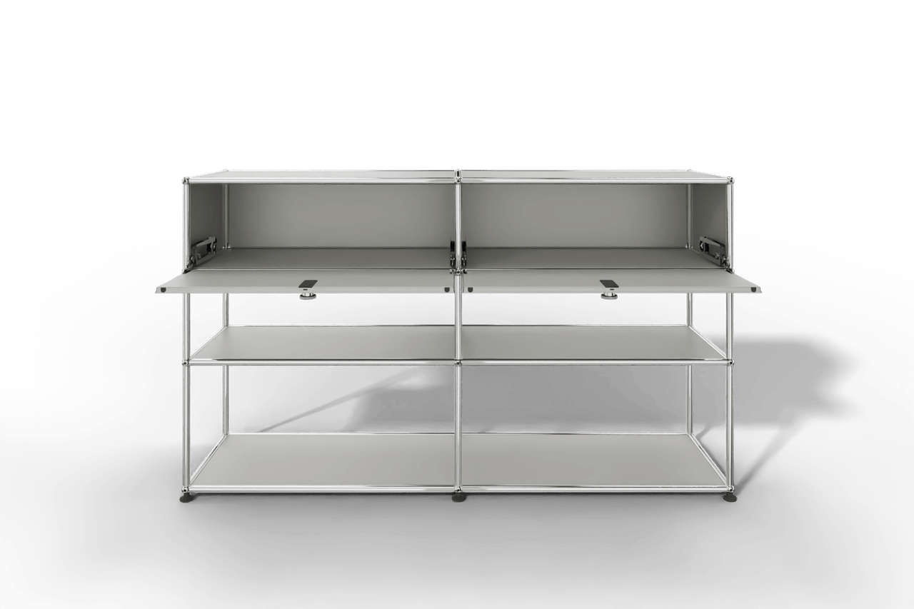 USM Haller Highboard mit 2 Klapptüren und 2 offenen Ebenen Produktbild
