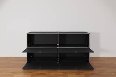 Original USM Haller Sideboard mit 4 Klapptüren in schwarz - Ausstellungsstück- Produktbild