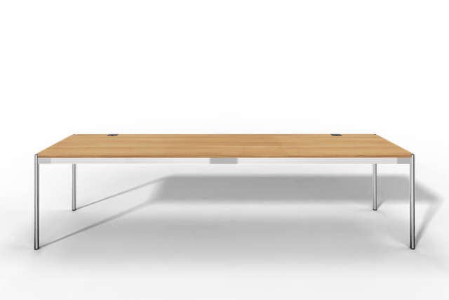 USM Haller Tisch Plus,Tiefe 750 mm, Oberfläche Holz furniert