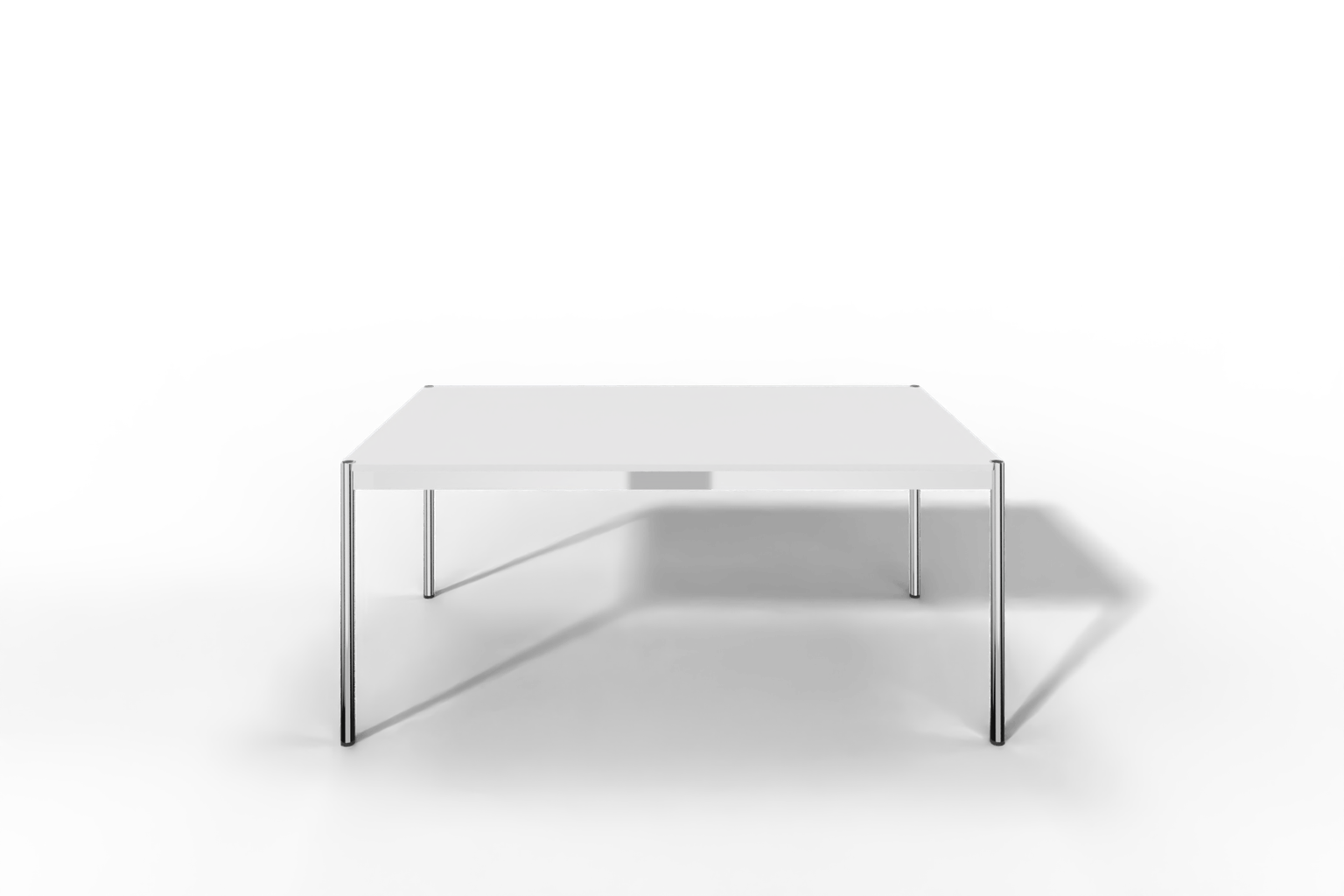 USM Haller Tisch, Tiefe 1000 mm, MDF pulverbeschichtet reinweiss, Länge wählbar Produktbild