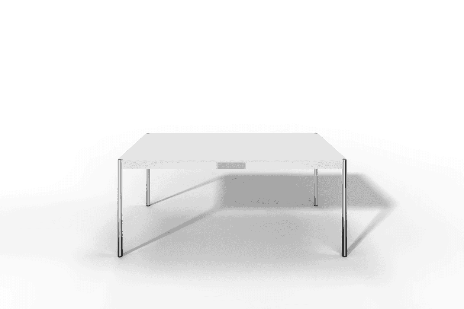 USM Haller Tisch, Tiefe 1000 mm, MDF pulverbeschichtet reinweiss, Länge wählbar Produktbild
