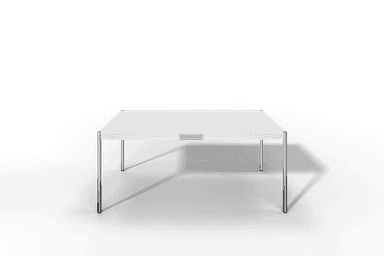 USM Haller Tisch, Tiefe 1000 mm, MDF pulverbeschichtet reinweiss, Länge wählbar Produktbild