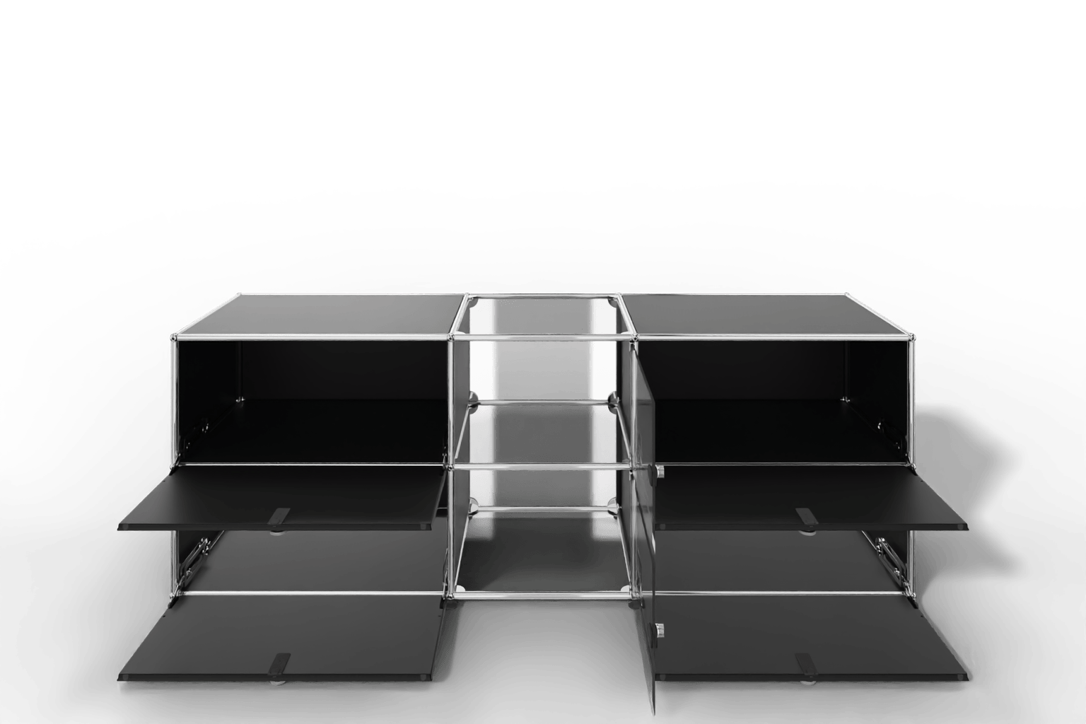 USM Haller Sideboard mit Vitrinen-Element Produktbild
