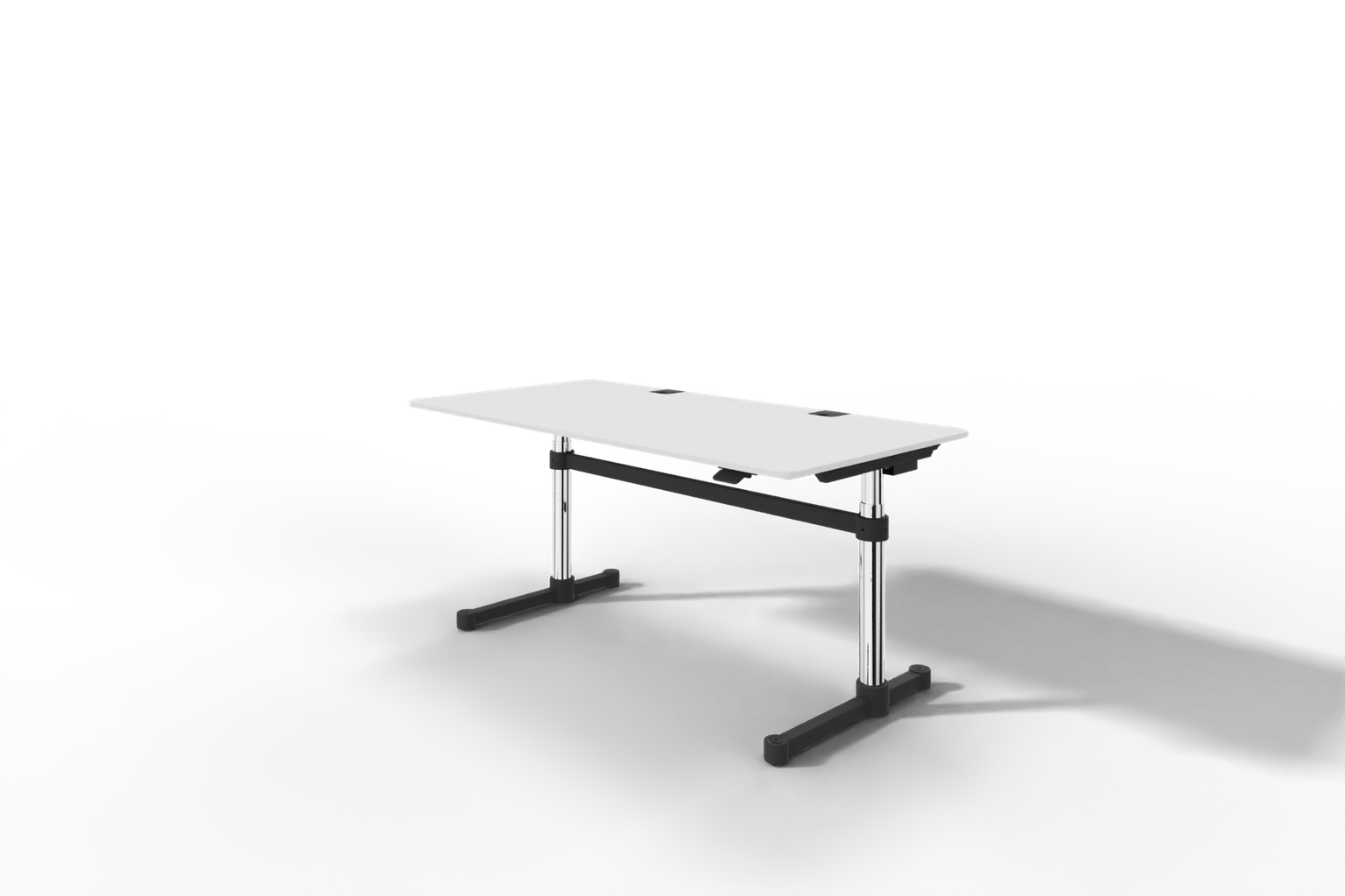 USM Haller Kitos M Plus, MDF pulverbeschichtet reinweiss, mechanisch höhenverstellbar Produktbild