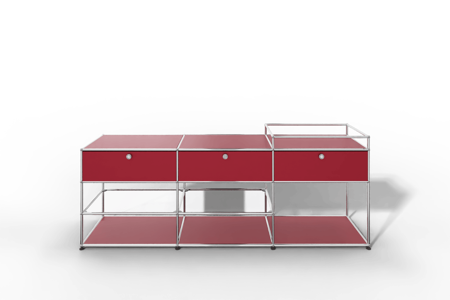 Sideboard mit 3 Klapptüren und offenen Fächern Produktbild