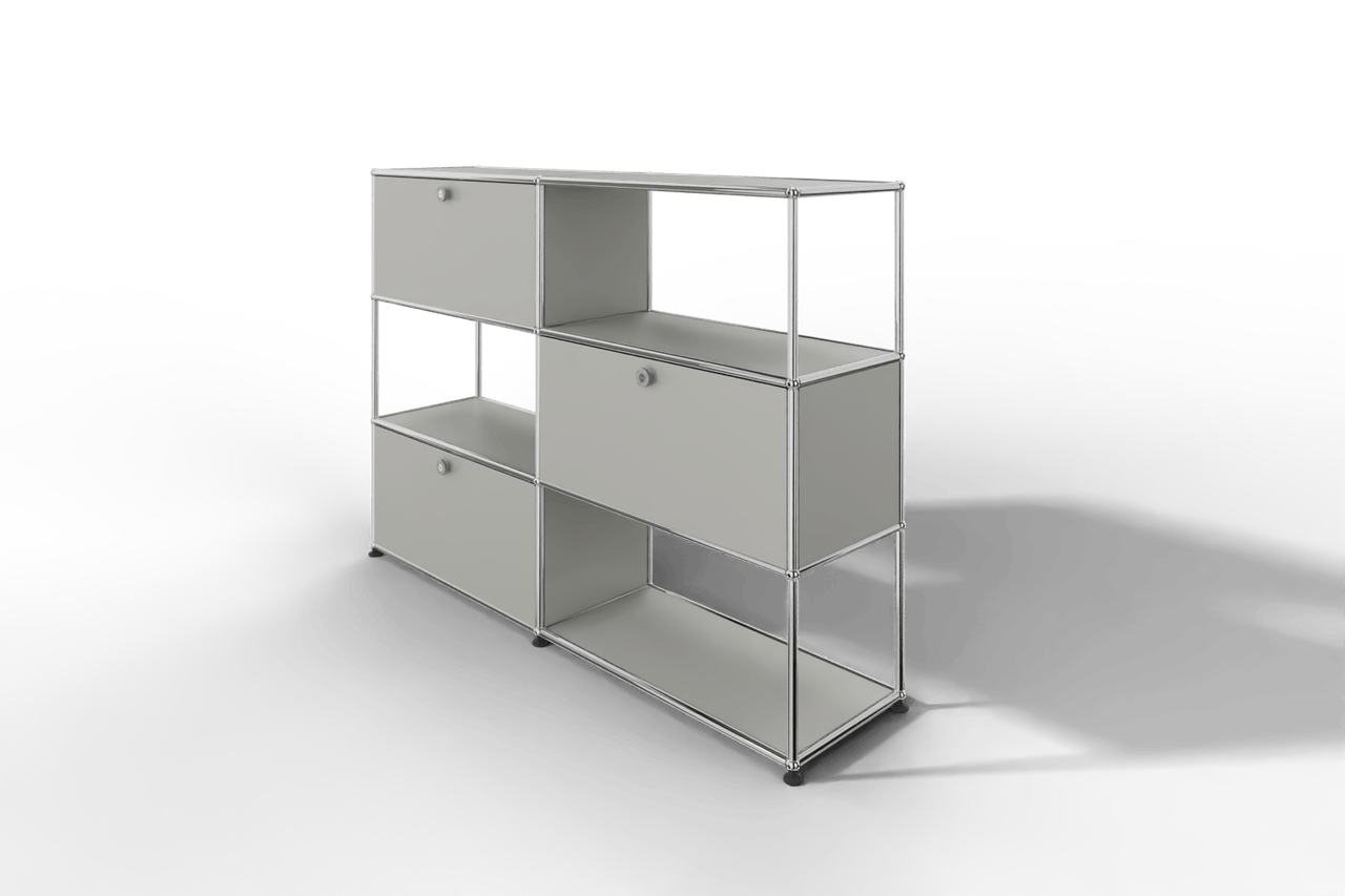 USM Haller Highboard/Raumteiler, 3 offene Elemente, 3 Klapptüren Produktbild