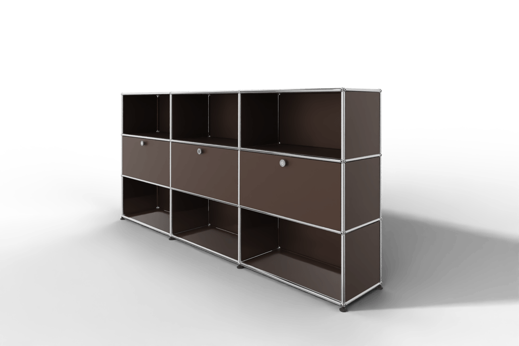 USM Haller Highboard mit 3 Klapptüren und 6 offenen Fächern Produktbild