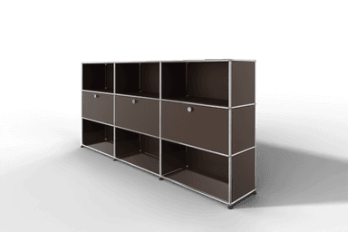 USM Haller Highboard mit 3 Klapptüren und 6 offenen Fächern Produktbild