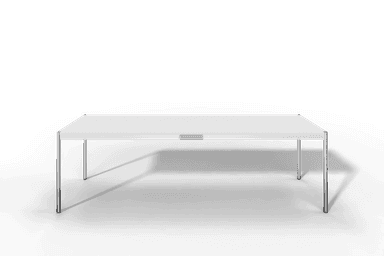 USM Haller Tisch, Tiefe 750 mm, MDF pulverbeschichtet reinweiss, Länge wählbar Produktbild