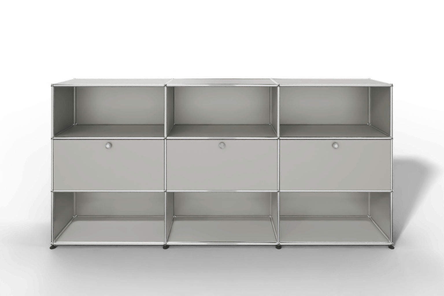 USM Haller Highboard mit 3 Klapptüren und 6 offenen Fächern Produktbild