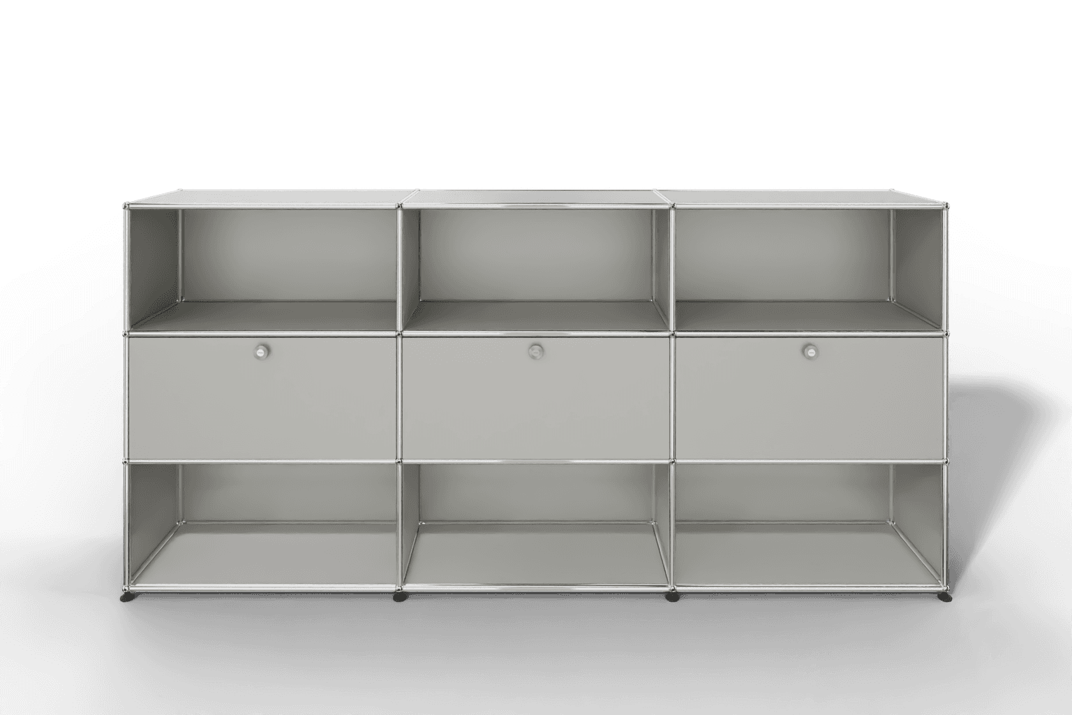 USM Haller Highboard mit 3 Klapptüren und 6 offenen Fächern Produktbild