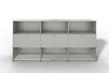 USM Haller Highboard mit 3 Klapptüren und 6 offenen Fächern Produktbild