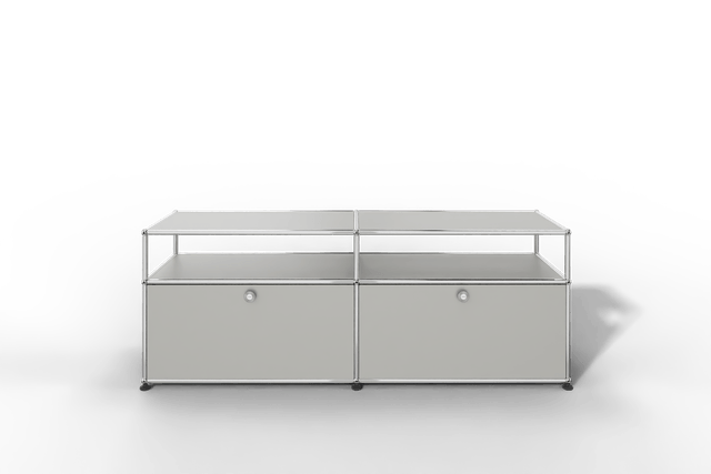 USM Haller Lowboard, mit 2 Klapptüren, von Paul Schärer & Fritz Haller