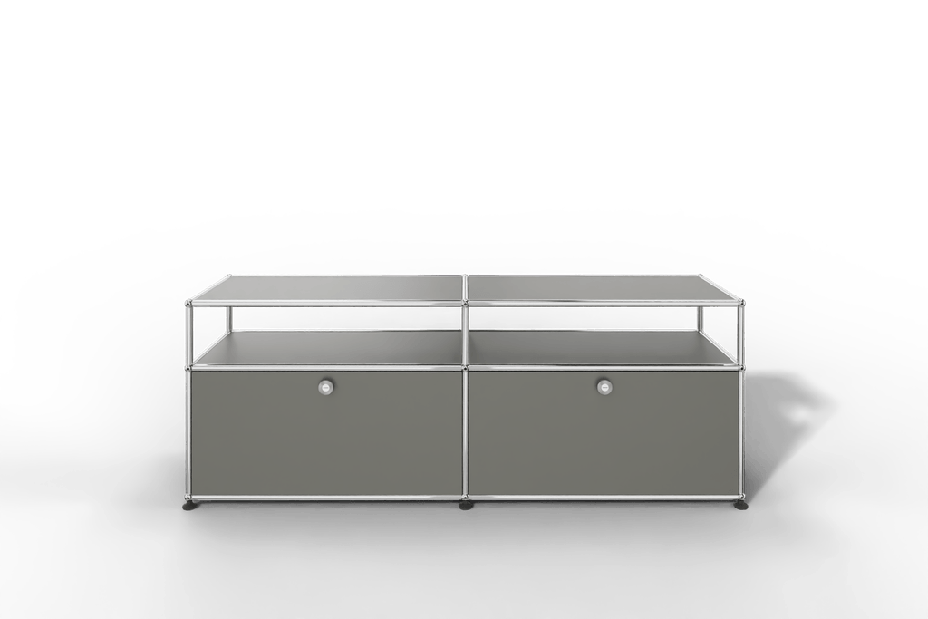 USM Haller Lowboard, mit 2 Klapptüren, von Paul Schärer & Fritz Haller