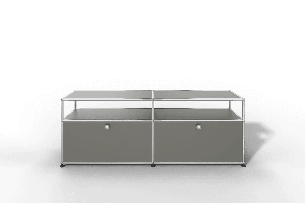 USM Haller Lowboard, mit 2 Klapptüren, von Paul Schärer & Fritz Haller