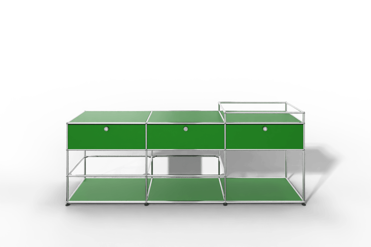 Sideboard mit 3 Klapptüren und offenen Fächern Produktbild
