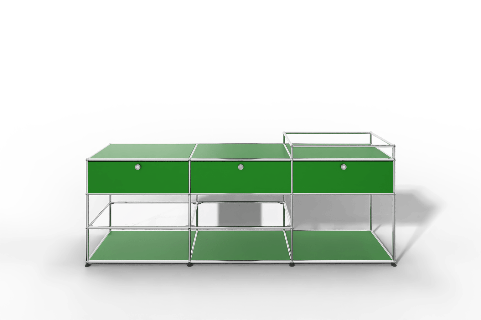 Sideboard mit 3 Klapptüren und offenen Fächern Produktbild