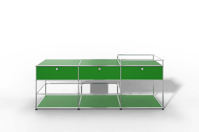 Sideboard mit 3 Klapptüren und offenen Fächern