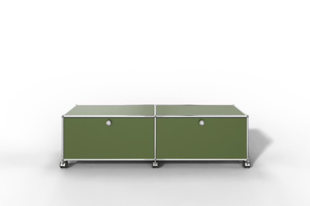 USM Haller Lowboard auf Rollen und mit 2 Klapptüren