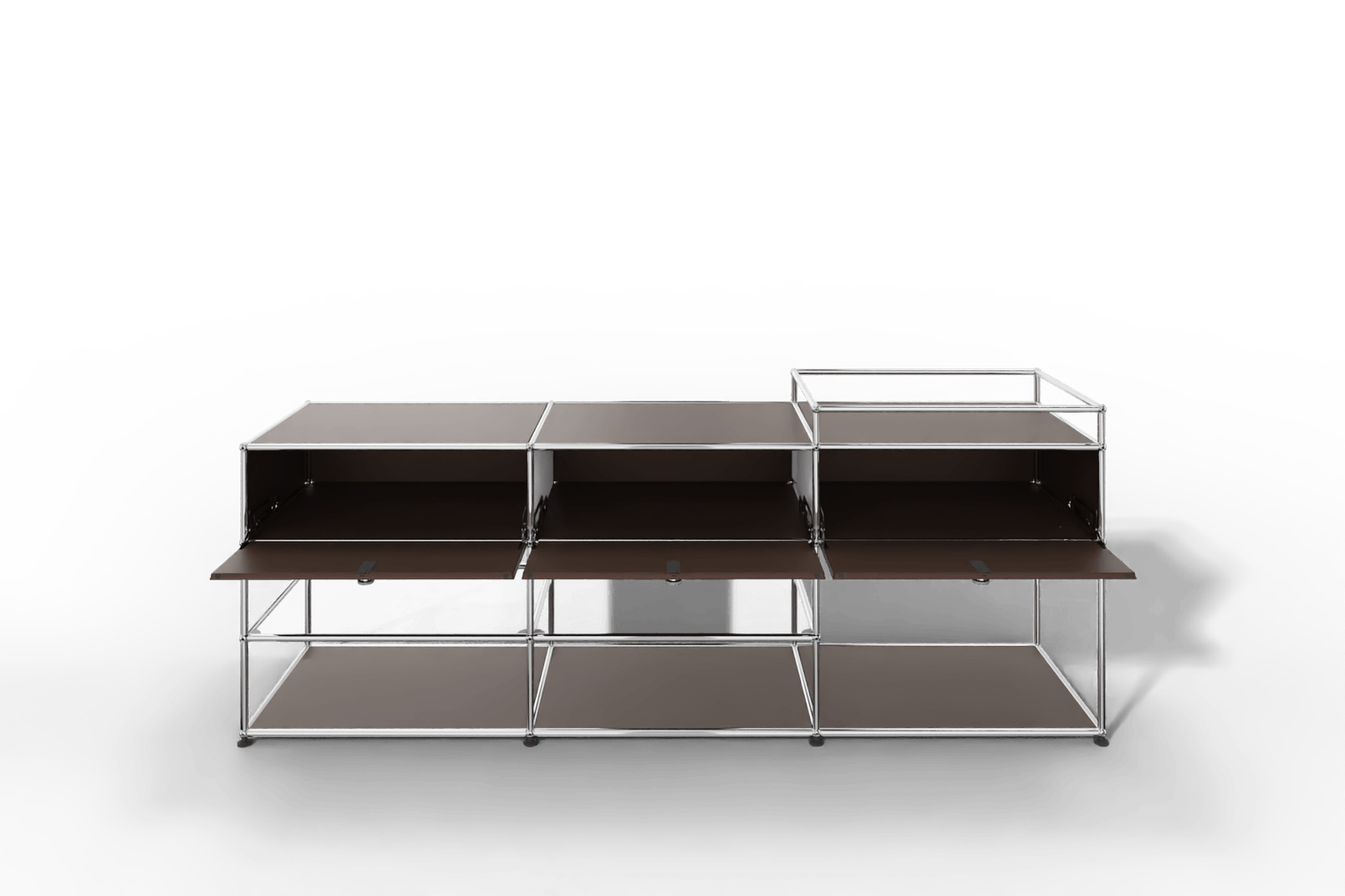 Sideboard mit 3 Klapptüren und offenen Fächern Produktbild