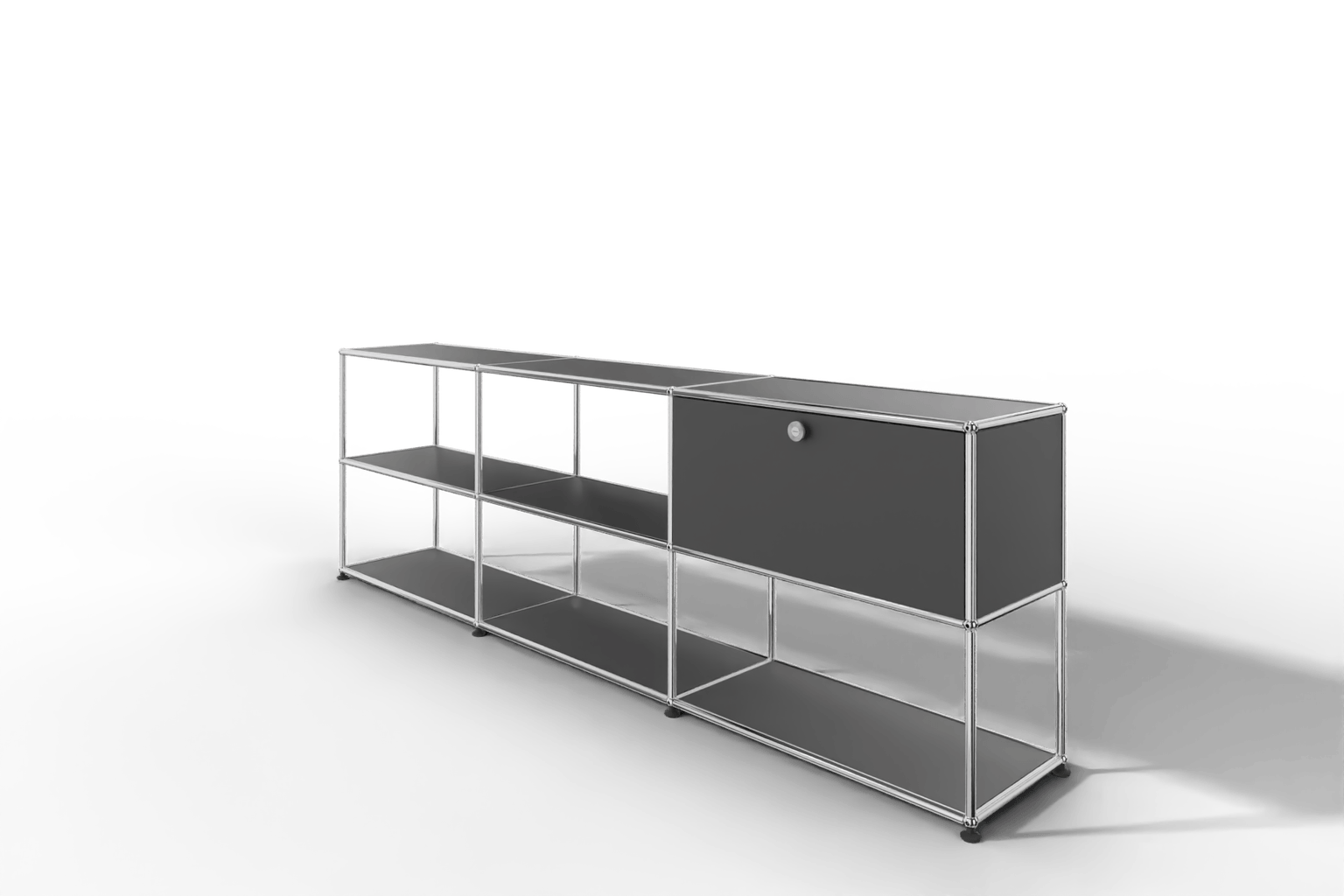 USM Haller Sideboard offen mit einer Klapptüre Produktbild