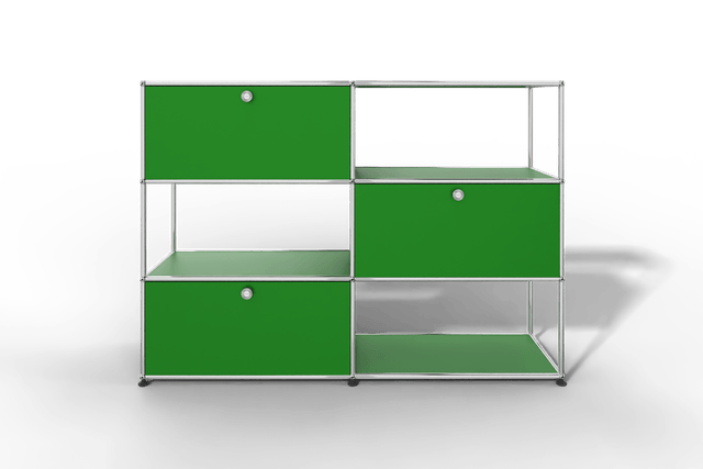 USM Haller Highboard/Raumteiler, 3 offene Elemente, 3 Klapptüren