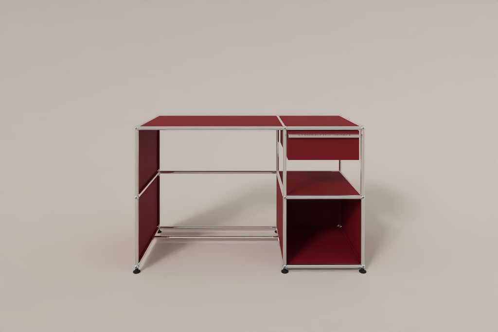 Arbeitsplatz mit Schublade