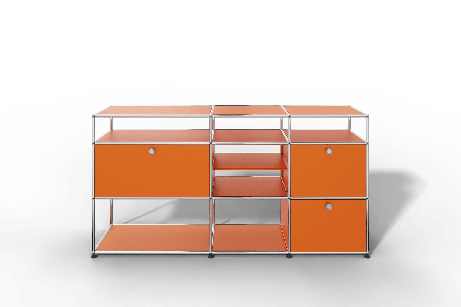 Sideboard mit offenen Elementen und Klapptüren Produktbild