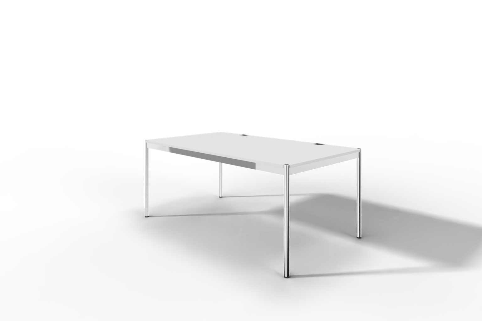 USM Haller Tisch Plus,Tiefe 1000 mm, Oberfläche MDF reinweiss Produktbild
