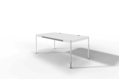 USM Haller Tisch Plus,Tiefe 1000 mm, Oberfläche MDF reinweiss Produktbild