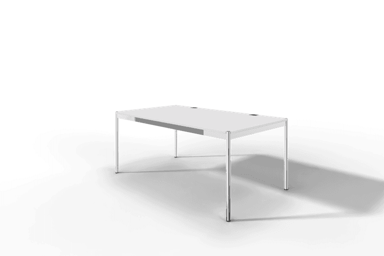 USM Haller Tisch Plus,Tiefe 1000 mm, Oberfläche MDF reinweiss Produktbild