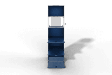 USM Haller schmales Regal mit Glasabteil Produktbild
