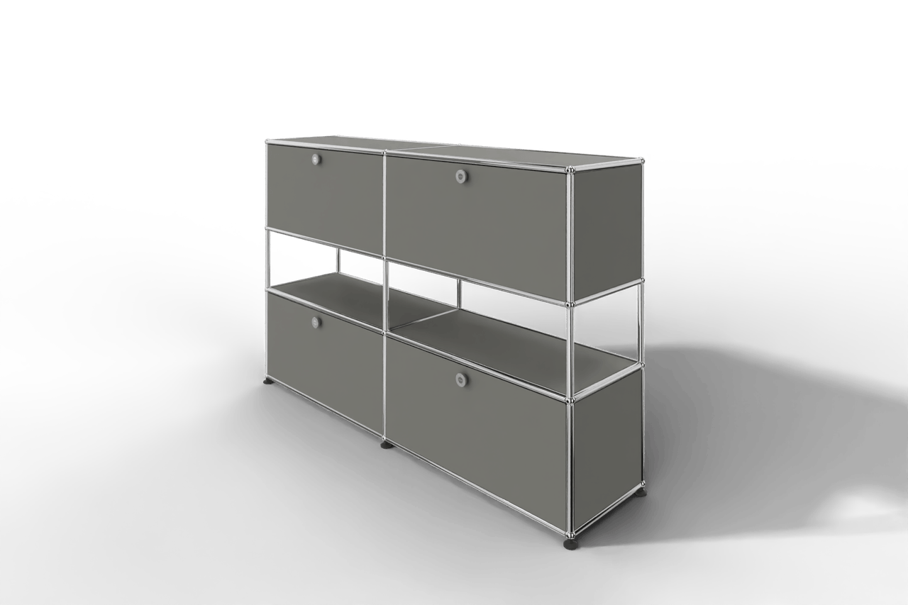 USM Haller Highboard mit 4 Klapptüren und offener Ebene Produktbild