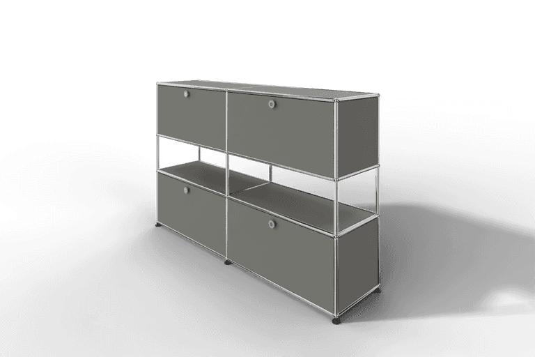 USM Haller Highboard mit 4 Klapptüren und offener Ebene Produktbild