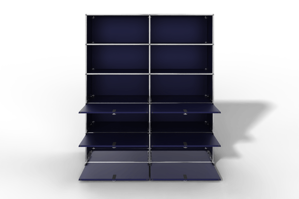 USM Haller Schrank/Regal mit 6 Klapptüren und offenen Fächern. Produktbild