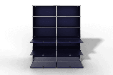 USM Haller Schrank/Regal mit 6 Klapptüren und offenen Fächern. Produktbild