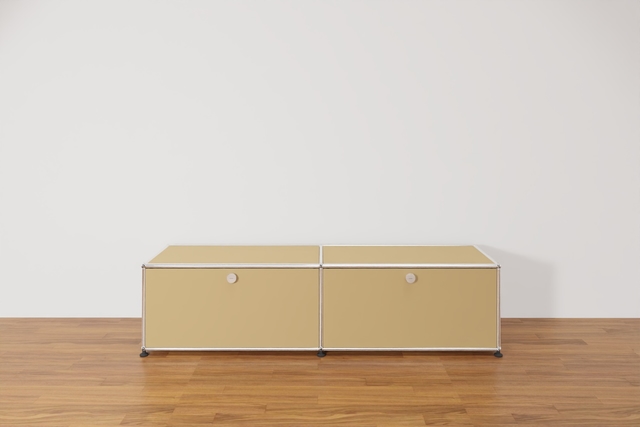 USM Haller Lowboard mit 2 Klapptüren in Beige Ausstellungsstück