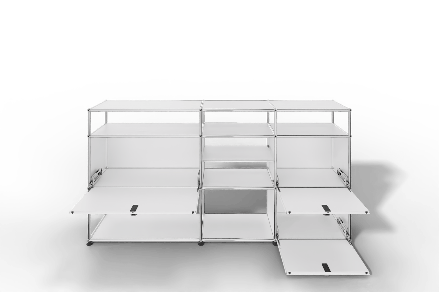 Sideboard mit offenen Elementen und Klapptüren Produktbild