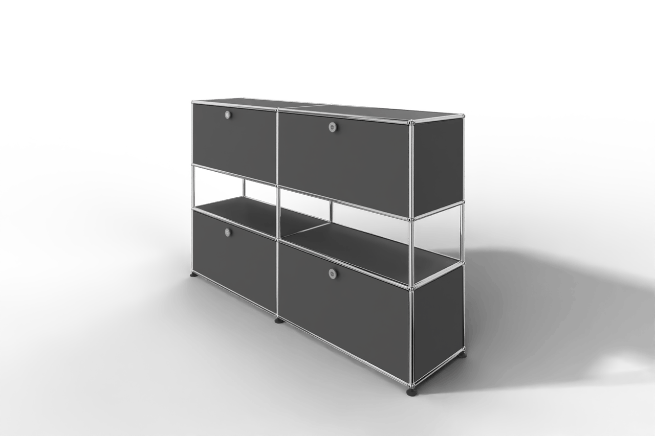 USM Haller Highboard mit 4 Klapptüren und offener Ebene Produktbild