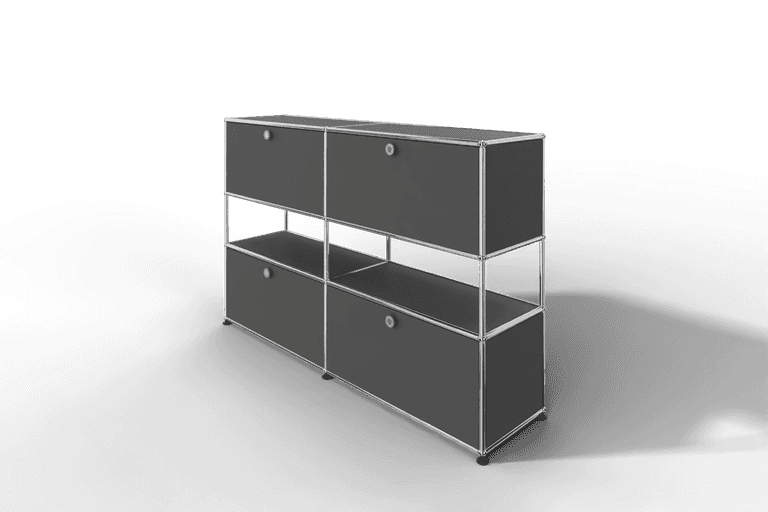 USM Haller Highboard mit 4 Klapptüren und offener Ebene Produktbild