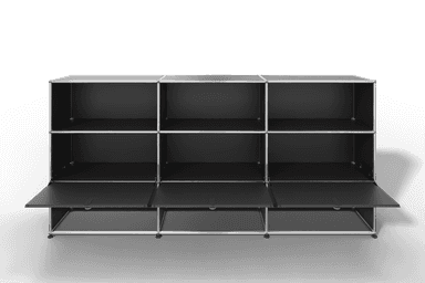 USM Haller Highboard mit 3 Klapptüren und 6 offenen Fächern Produktbild