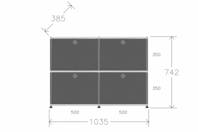 Ries+Kramer Sideboard Vollchrom Produktbild