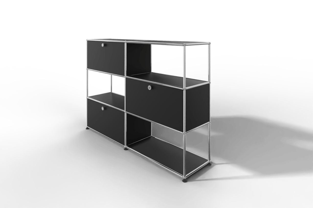 USM Haller Highboard/Raumteiler, 3 offene Elemente, 3 Klapptüren Produktbild