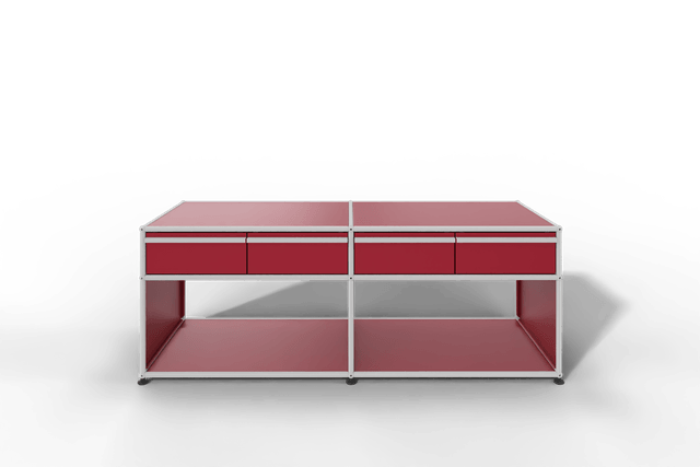 USM Haller Sideboard, mit 4 Schubladen A6 und 2 offenen Fächern. Tiefe 50 cm.