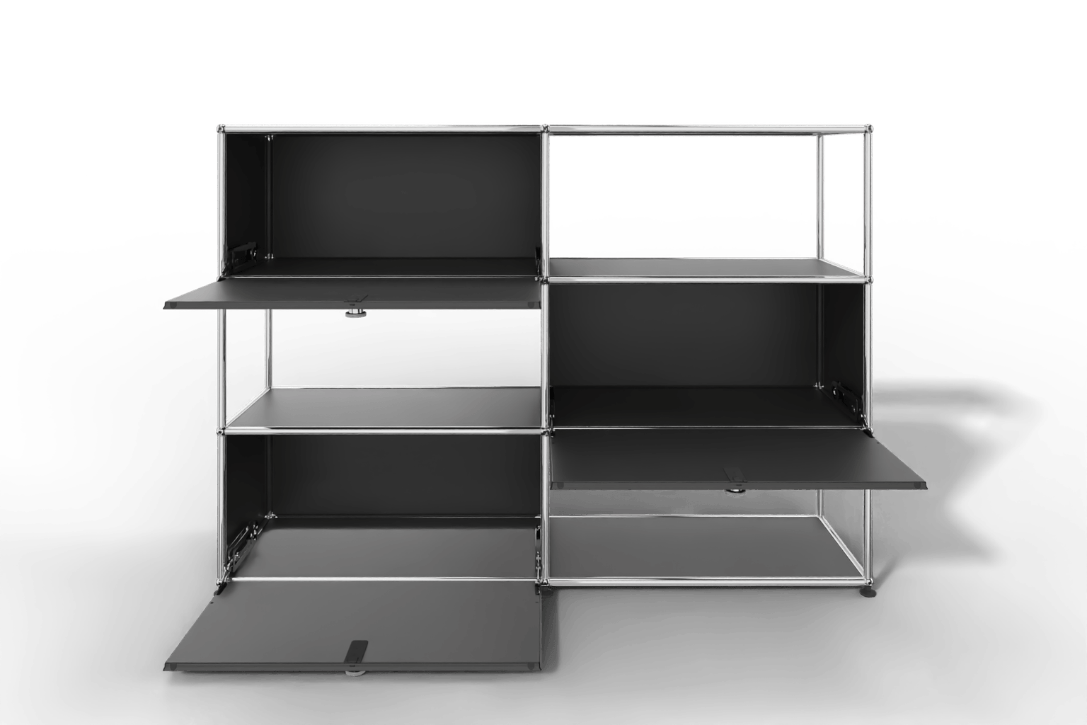 USM Haller Highboard/Raumteiler, 3 offene Elemente, 3 Klapptüren Produktbild