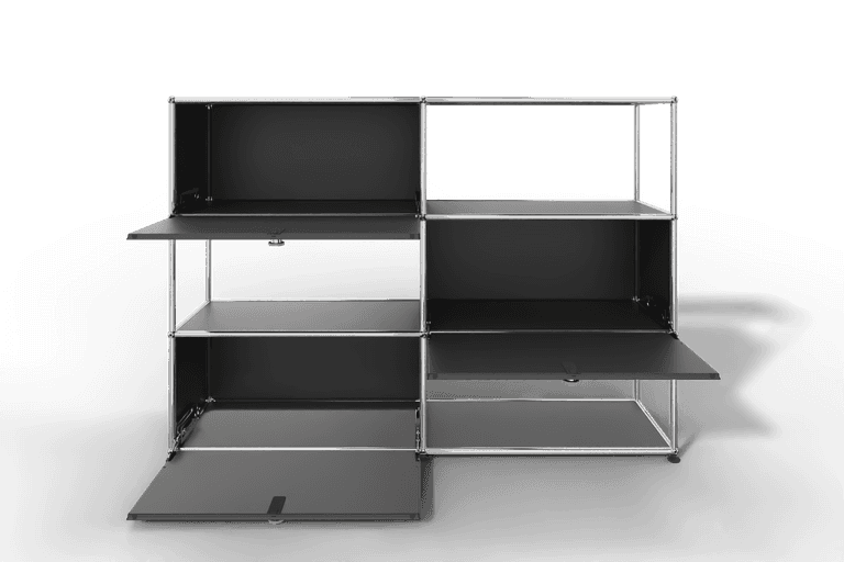 USM Haller Highboard/Raumteiler, 3 offene Elemente, 3 Klapptüren Produktbild