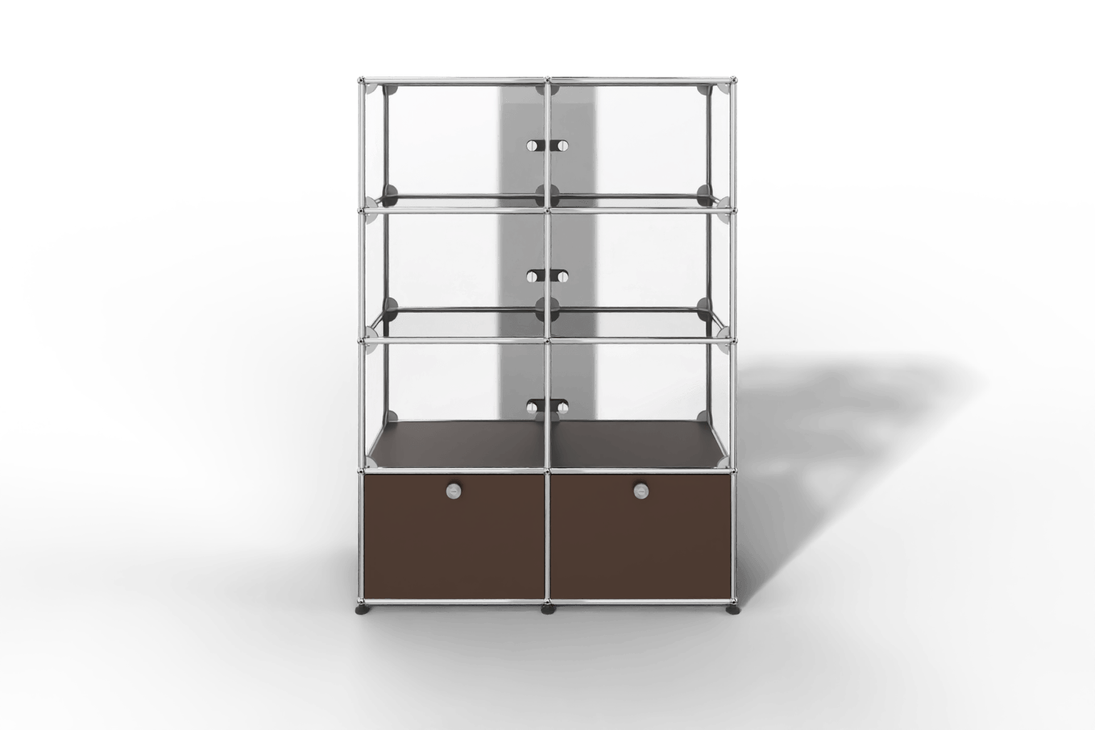 USM Haller Glasvitrine mit 6 Glastüren und 2 Klapptüren Produktbild