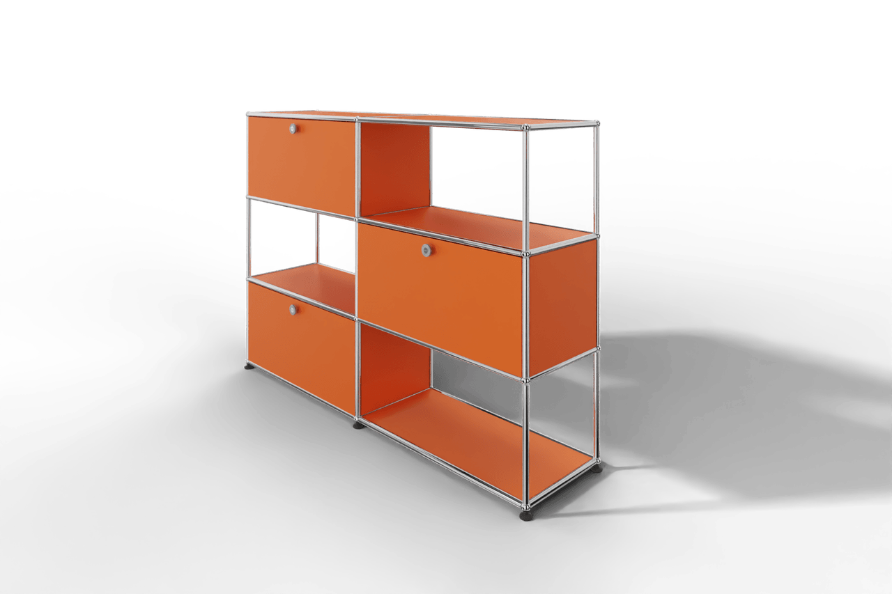 USM Haller Highboard/Raumteiler, 3 offene Elemente, 3 Klapptüren Produktbild