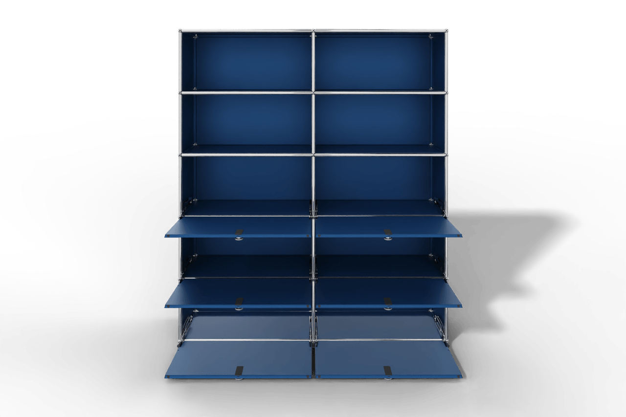 USM Haller Schrank/Regal mit 6 Klapptüren und offenen Fächern. Produktbild